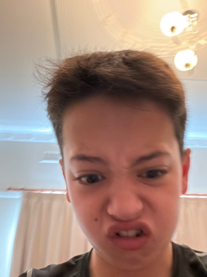 Ari pulling a face